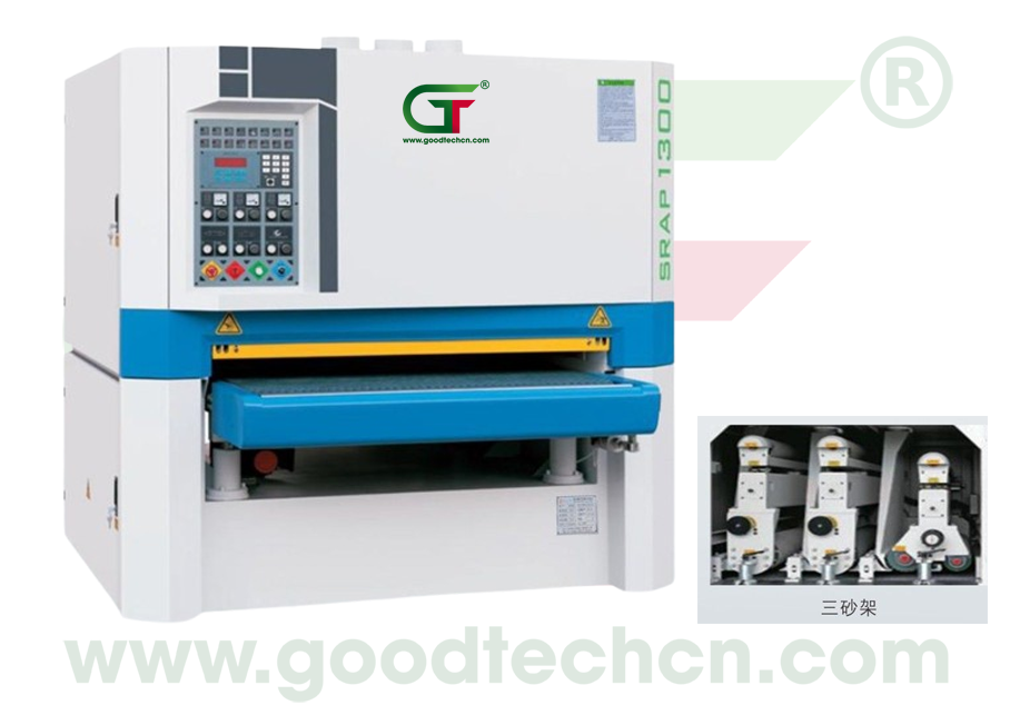 THREE SAND FRAME WIDE BELT SANDER