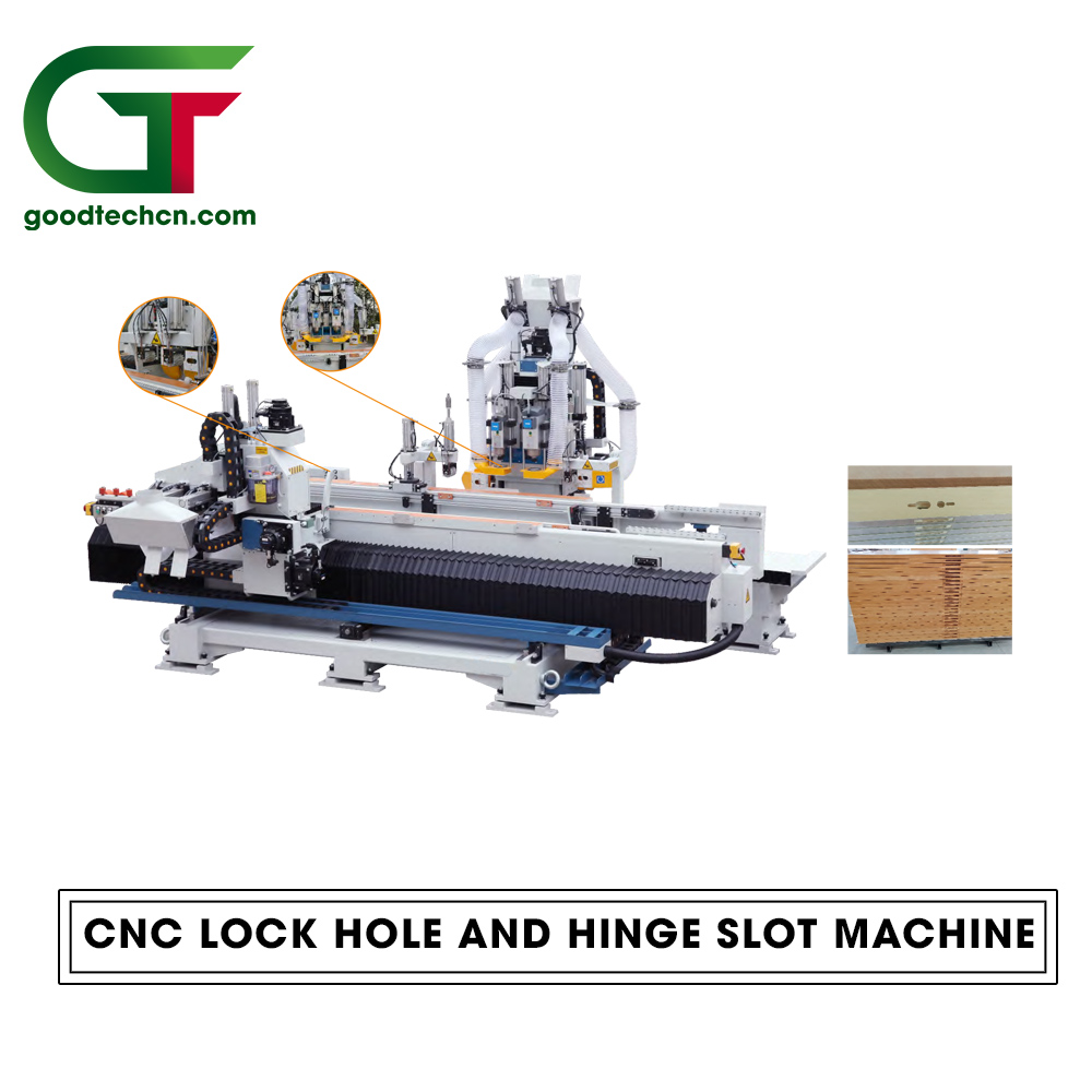 CNC LOCK HOLE AND HINGE SLOT MACHINE 