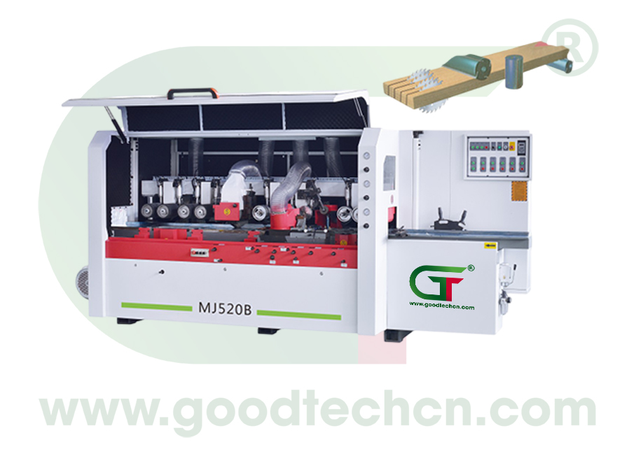 Four-Side Moulder with Upper & Down Saw Shafts Multiple Rip Saw